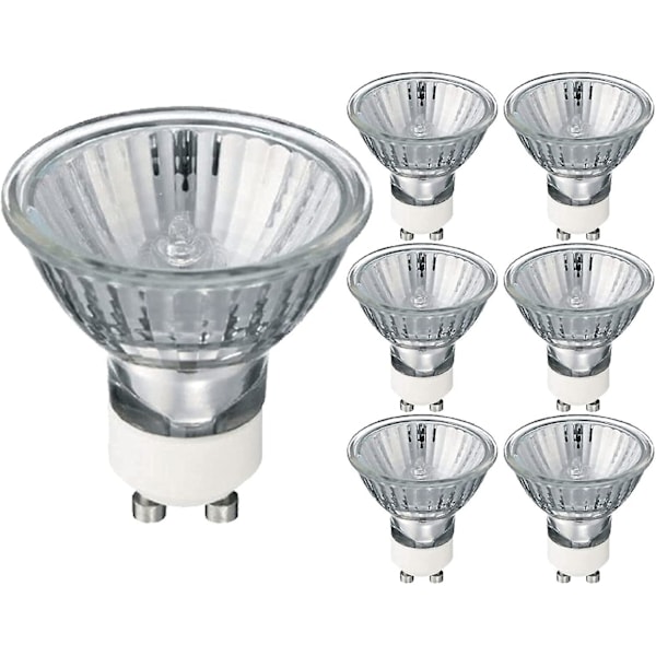 GU10 Halogen Spotlight Pærer 35W 220-240V 2700K Varmt Hvid Dæmpbar Pakke Med 6 [Energiklasse G]