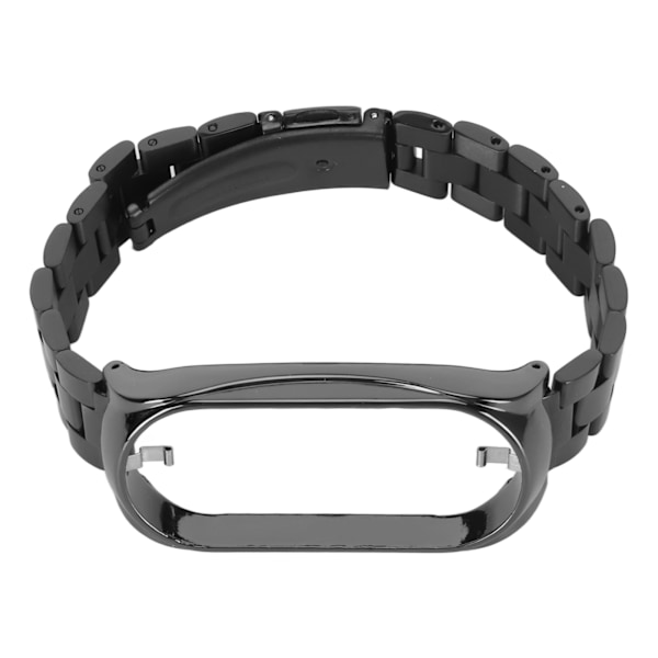 Smartklokke Armbånd Rustfritt Stål Solid Justerbar Beskyttende Utbytte Armbånd for Mi 7 NFC Svart[C]