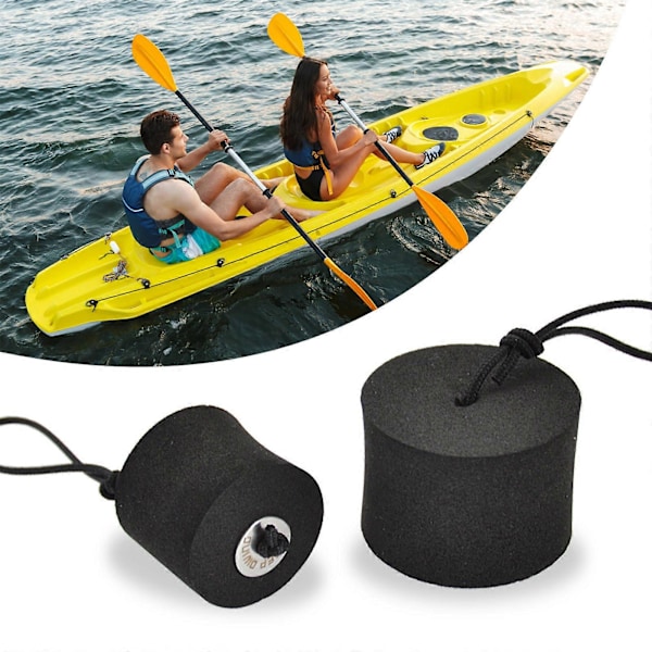 4-pack Universal Hög Elasticitet EVA Kajak Länshål Proppar Set, Kanoter Dräneringshål Propp med Dragsko L (C) S