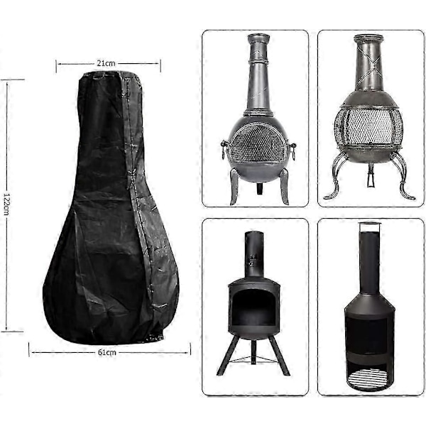 Utomhus Chimenea Skydd, 210D Oxford Tyg, Vindtät Design (C)