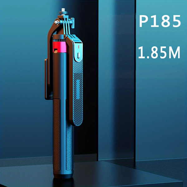 HKXYK 72\" Selfie Stick Stativ, Bærbar Kamera Stativ, P185, 1.85M, Alt-i-én Teleskopisk Telefonstativ Sort