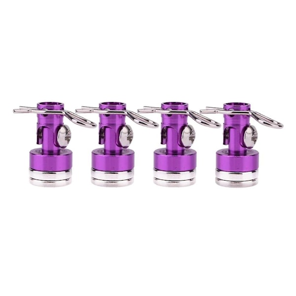 4 stk. Magnetisk Stealth RC Bil Karosseri Stolpe Usynlig Karosserifeste Lilla (C)