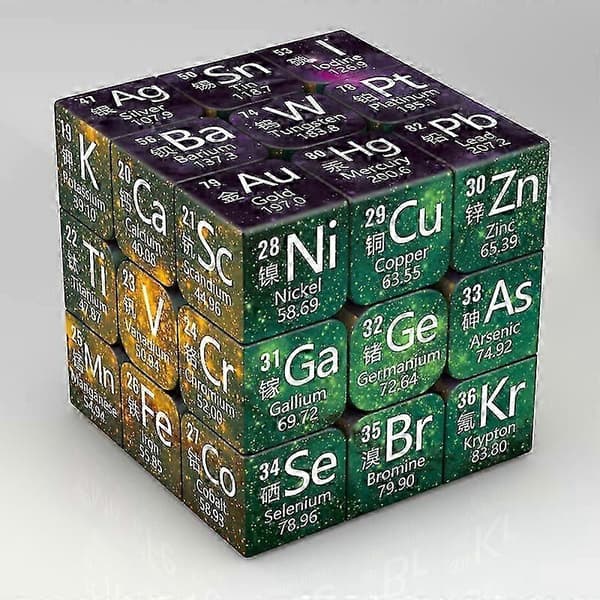 3x3x3 Magisk Puzzle Cube Matematik Kemi Element Cube Børnegaver Pædagogisk Legetøj