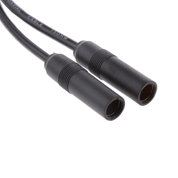 3x1 Hann til 2 Hunn Y Bil Stereo Antenne Adapter Plugg for Ettermarkedsradio (C)