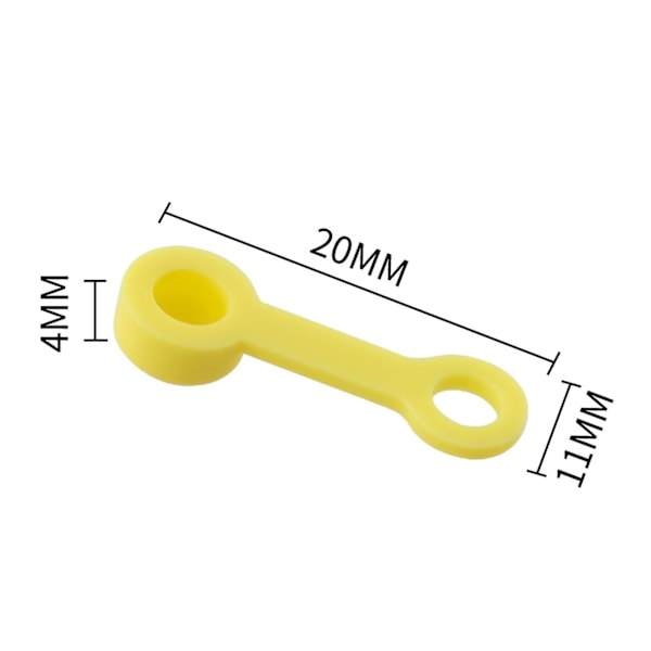 50x Cykel Broms Luftningsgummihattar Hydraulisk Bromsok Nippel Dammskydd Svart Gul (C)