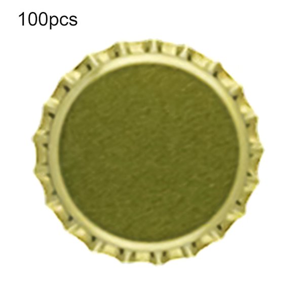 100 st Flaskkorkar Robust Konstruktion Anti-deformering Tennplåt Mini Öl Drycker Korkar För Hem[C] Golden