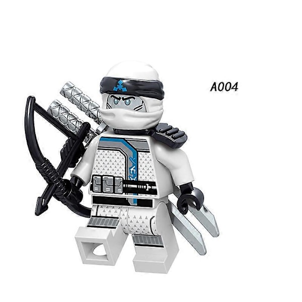 8 st Ninja-serien Mini Blocks Actionfigurer Dockor Leksaksset för Barn Presenter