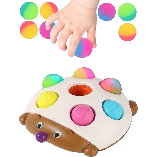 Simple Dimple Fidget Popper Sensoriska leksaker, reseleksaker för småbarn 1-3, tidig inlärning och utbildning Leksak för finmotorik med 7 studsbollar för B
