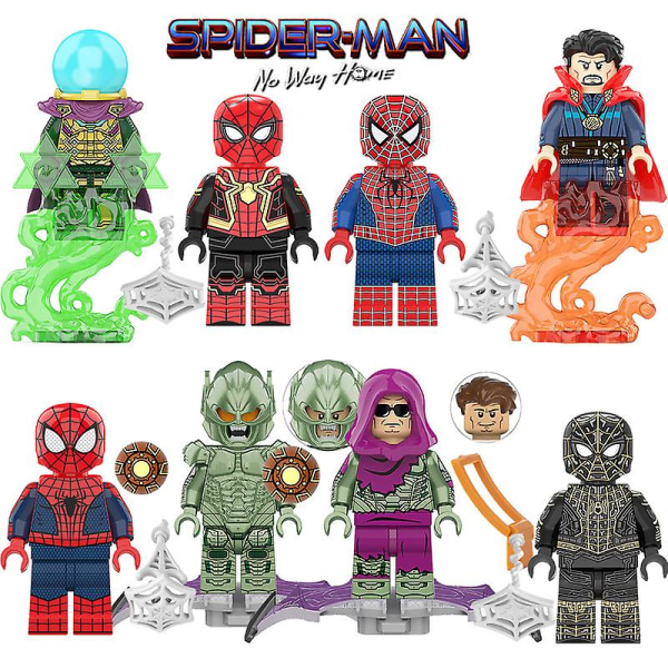 8st kompatibla Lego Spider-man 3 Mech Superhjälte Dr. Parker Octopus Minifigur Byggklossar Montering av leksaker