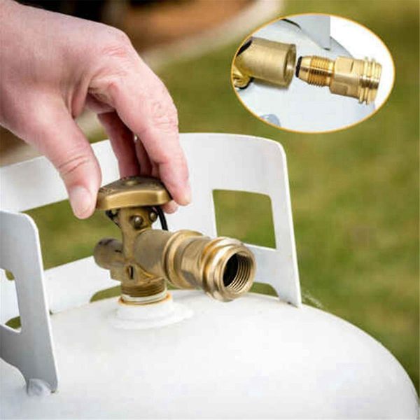 Propanbehållare Adapter Konverterar LP-Tank Serviceventil till QCC1 / Typ 1 Slang eller Regulator