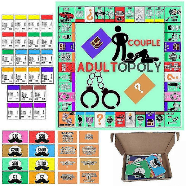 Ny Adultopoly Brädspel, Par Adultopoly Brädspel, Parspel för Dejtkväll
