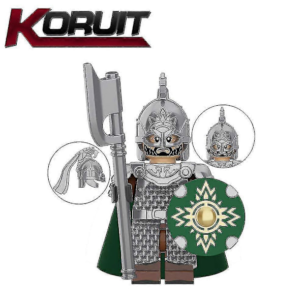 8 stk. Middelalderlige Rohan-serie Minifigurer Byggeklodser Sæt, Soldater Mini Actionfigurer Legetøj Gaver til Børn Fans