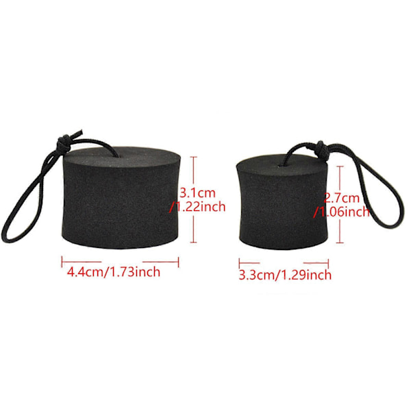 4-pack Universal Hög Elasticitet EVA Kajak Länshål Proppar Set, Kanoter Dräneringshål Propp med Dragsko L (C) S