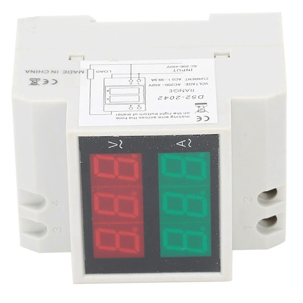Multifunktionsmätare Digital Display AC Spänning Ström Effektfaktor Mätare 200-450V