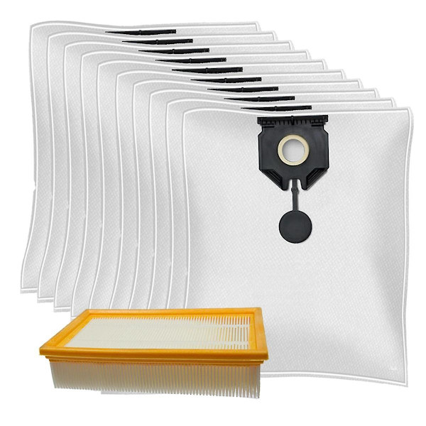 Støvsugerposer og filter kompatibelt med Fleece Filterposer 2.889-154.0 Poser og Flat Pleated