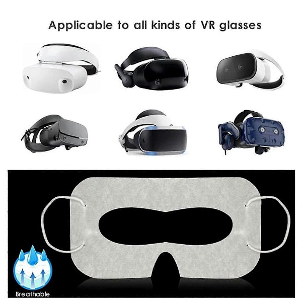 100 st Universal Engångs VR Ögonmask för Quest 3 VR Headset Tillbehör Svettgenomsläpplig Ögonskydd (C) D