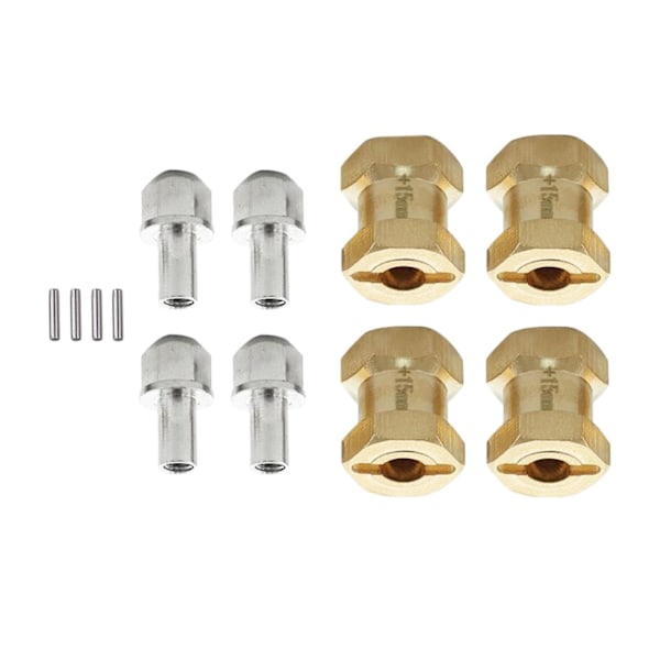 RC Messing Hjul Hex Hub Drive Adapter 4 stk. For Axial Scx10 RC Crawler 15mm (C)