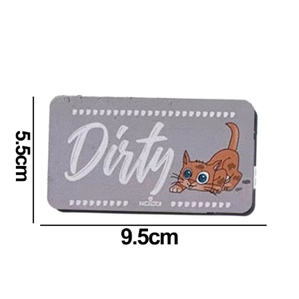 Ren Smutsig Diskmaskin Magnet, Vändbar Diskmaskinsskylt (C)