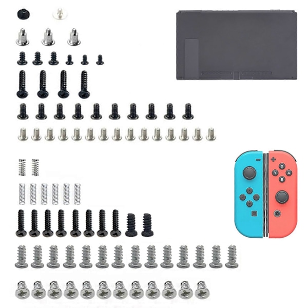 Ersättningsset med fullskruvar, fjäderreparationssats för Nintendo Switch-konsol Joycon vänster höger verktyg tillbehör for Console set
