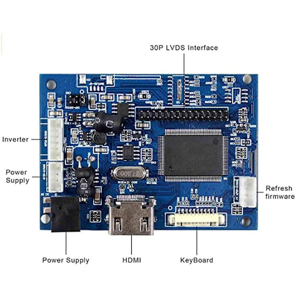 +AV LCD Controller Board til 15,6 tommer B156XW02 LP156WH2 1366X768 med fjernbetjening 40-bens signal K