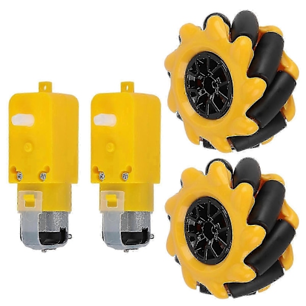 Mecanumhjul för TT-växlad motor Smart robotbil delar tillbehör DIY leksaksdelar 48mm
