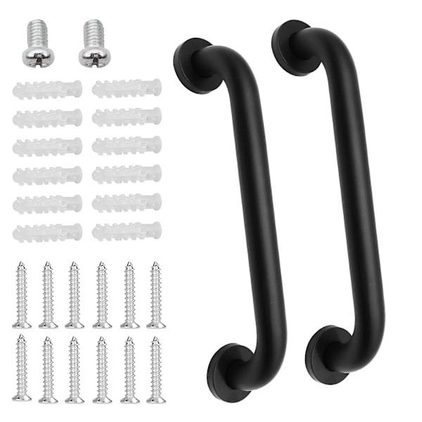 2-pack Badrumsgrepp, 30cm Halksäker Rostfritt Stål Säkerhetsgrepp Svart Oljad Handräcke För Badkar Toalett Kök Sovrum Dusch, Dold Skruv Vägg