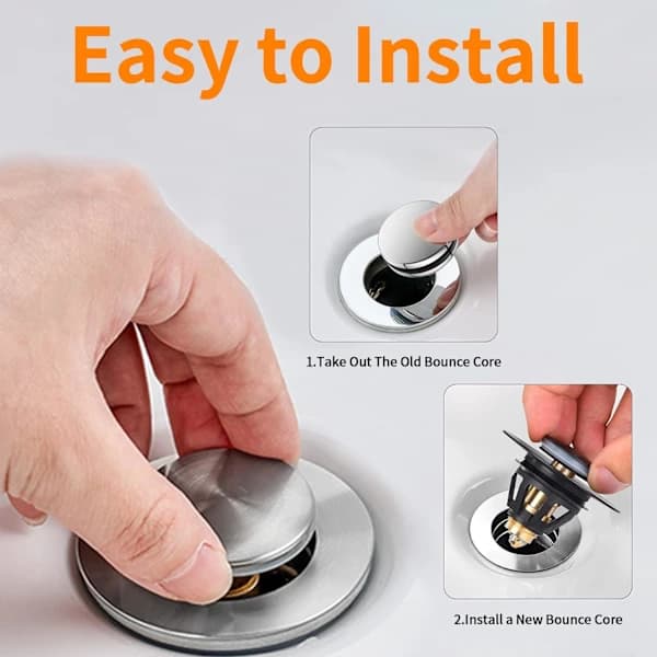 Pop Up Avloppspropp med Anti-Clogging Filter, Universal Avloppsplugg