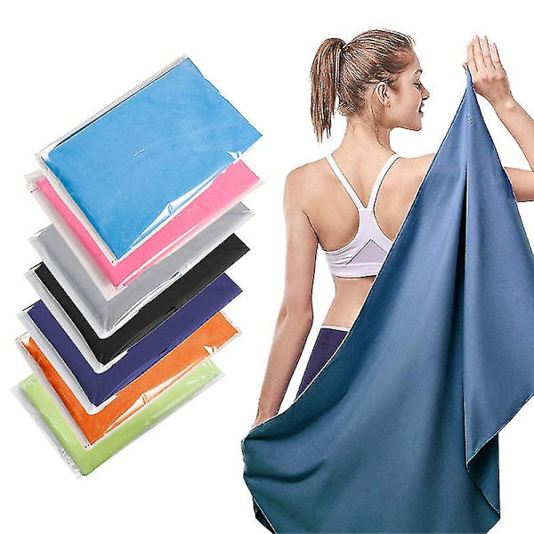 Mikrofiberhanddukar Strandhanddukar Gymhanddukar Absorberande Badhanddukar[C] Light Green 40*80cm