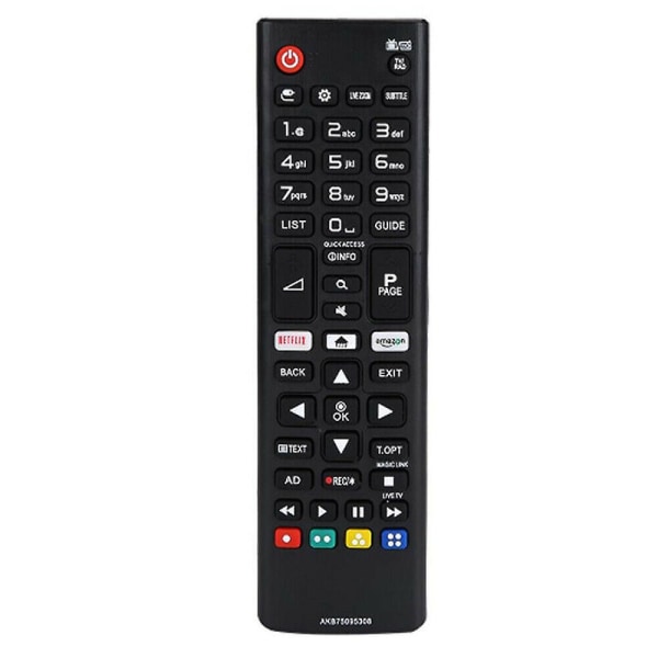 Smart Remote för LG Smart TV HD, LG Full HD LED och LG Smart Remote-knappar AKB75095308 43UJ6309 Black