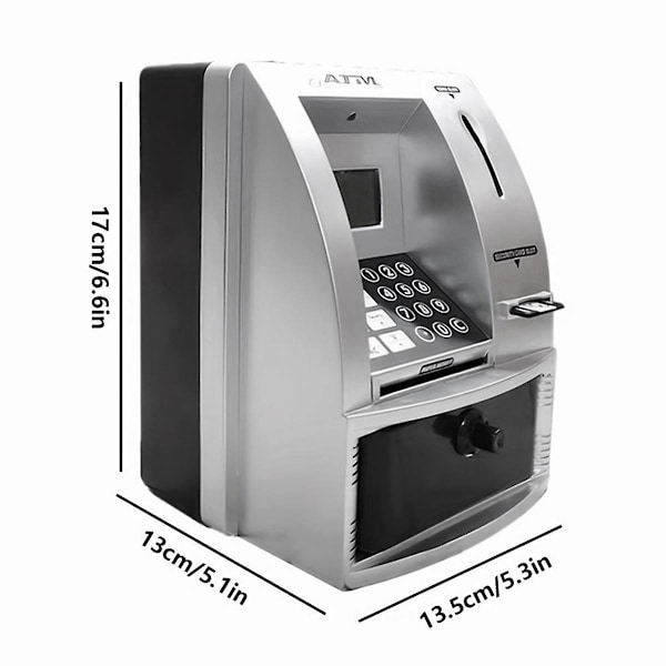 Smart ATM Spargris for Penger Mini Banknottstemme ATM-maskin for å Lære Barn Pengesstyring