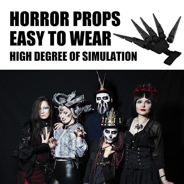 Halloween Ledade Fingrar Halloween Cosplay Rekvisita Skräck Led Klo Leksak för Maskeradfest [C]