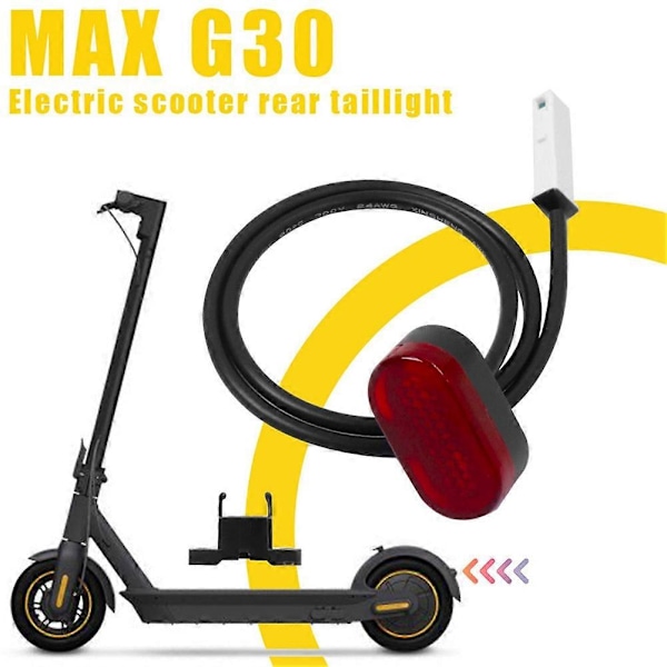 Bakskärm Bakljus för Ninebot Max G30 Elektrisk Scooter Bakre LED-Lampa Varningslampa (FCC)
