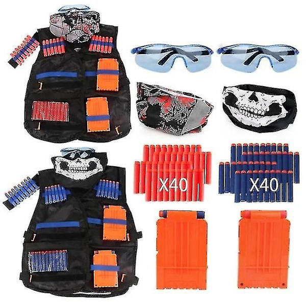 2-pack Taktisk Väst Leksak Nerf Pistol N-strike Elite