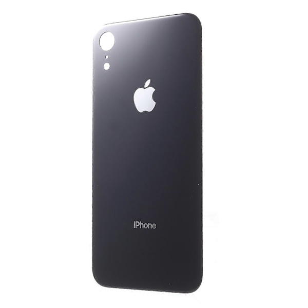 Glas Batterihölje Bakstycke Reparationsdel för iPhone XR 6.1 tum - Svart (C)