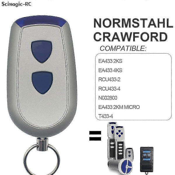 Normstahl Crawford 43392mhz Garagedörröppnare 4-kanals Ea433 2km Mikrostyrenhet Fjärrkontroll Grindar 433mhz Rullkod Style3