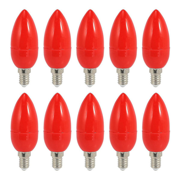 10 stk LED Lyspærer Lyspærer Røde Lykke Lamper Gud Lys Energibesparende Lyspærer, e14