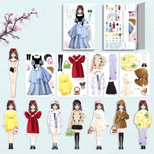 Magnetic Dress Up Game, Magnetic Princess Dress Up Paper Doll Magnet Dress Up Games, låtsas och lek Resa Lekset Toy Magnetic Dress Up Dolls For K C