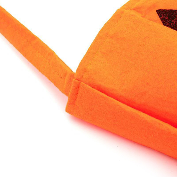 2 st Halloween Pumpa Jack O Lantern Trick or Treat Påse Godis Handväskor Hantverk Tote för Barn Barnfest Tillbehör Prop[C]
