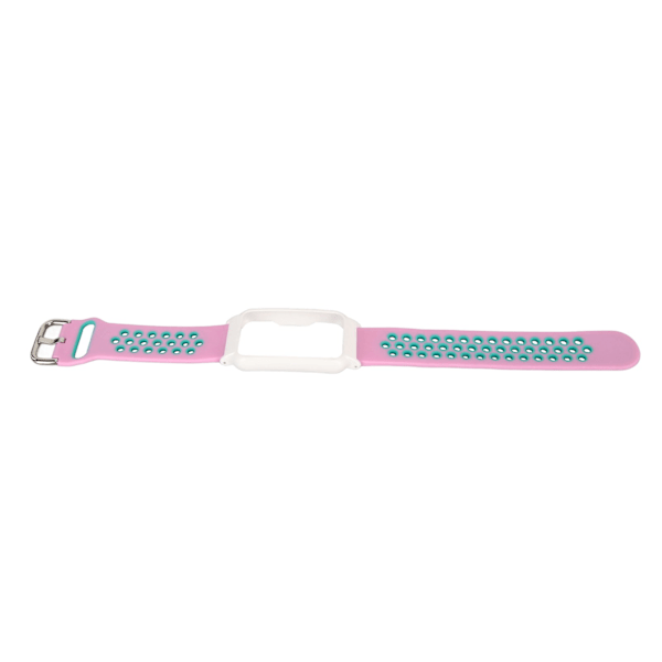20mm Silikonarmband för Smartklocka Mjuk Andningsbar Snygg Bekväm Lätt för OPPO FREE Smartklocka Rosa Grön + Vit Skal[C]