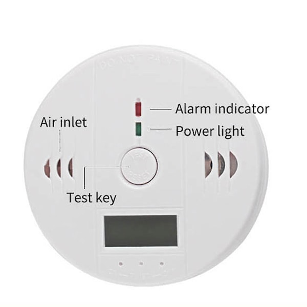 2-pack Rökdetektor och Kolmonoxiddetektor Alarm med LCD-display Stcyv