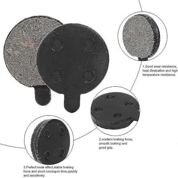 Bremseklosser, 4 Par Semi-Metall Bremse Skive Rotor Kloss For 10-tommers Elektrisk Sparkesykkel (HYYC)