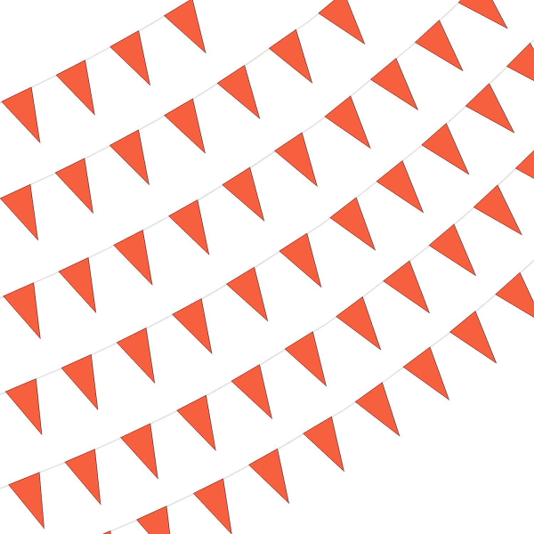 150 Ft Solid Røde Fanebaner Flag Streng Diy Bunting Flag Med Blankt[C] Orange