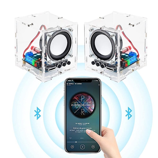DIY Bluetooth-högtalarkit Bärbar Lödprojekt Högtalarkit Ljudbox för Vuxna Tonåringar Teac