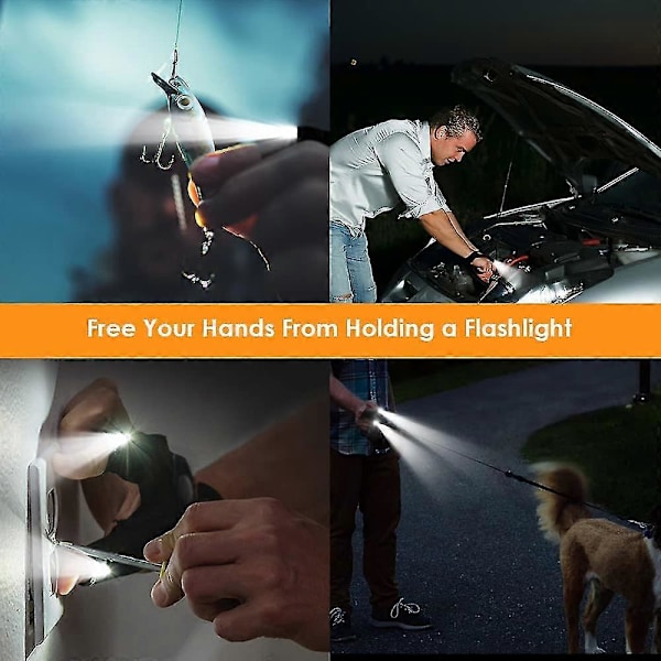 LED-ficklampshandskar, presenter till män LED-handskar med vattentäta lampor, handsfree fingerlampor handskar fiskepresenter