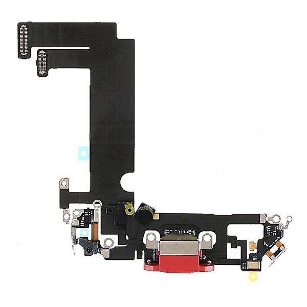 OEM Afmontering Dock Connector Opladningsport Flex Kabel Udskiftning til iPhone 12 mini - Hvid Red