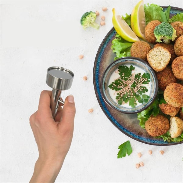 Falafel Form Meat Baller Scooptool Metal Meatball Scoopball Maker Nonsticky[C]