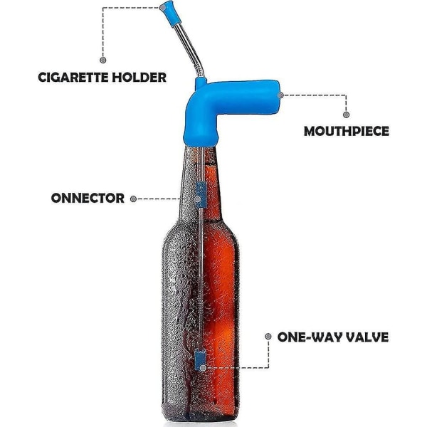 1 Förpackning Öl Snorkel Sugrör Öl Hopper Tratt Dubbel Snorkel Dricka Öl Bar Verktyg Festlig Fest Dispenser Öltapp green