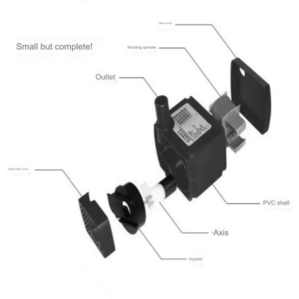 USB-vattenpump för flera stilar av husdjursfontäner, automatisk hunddricksfontän, ersättningsvattenpump, tillbehör A