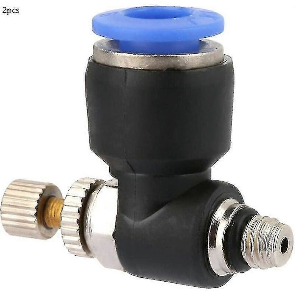 2 st Pneumatiska Snabbkopplingar Slangkoppling Pneumatisk Regulator Luftflöde Bästa Presenten (C)