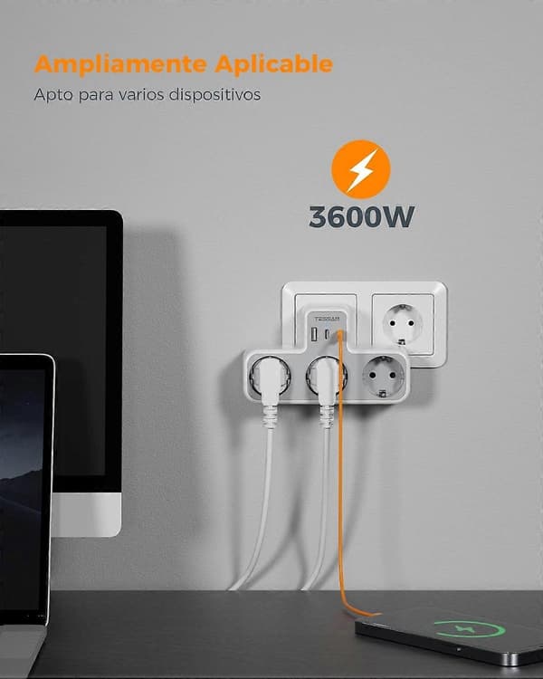 USB Multi-Port Adapter med 2 USB-C og 1 USB-A til Smartphones og Tablets